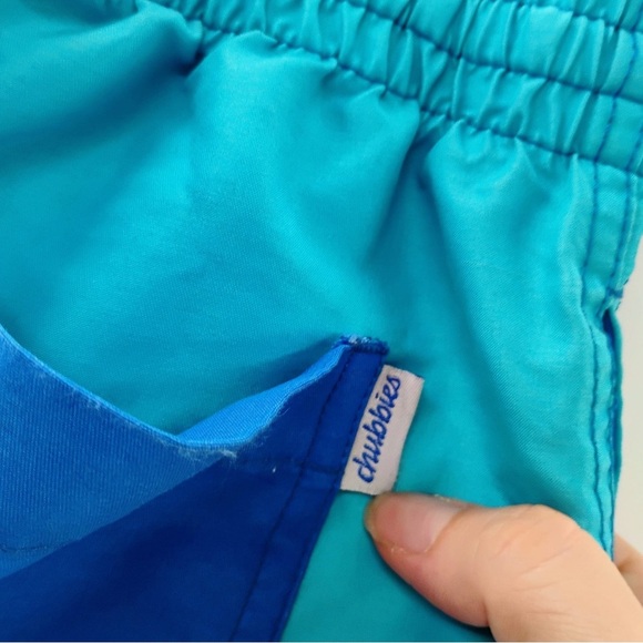 Chubbies Swim Shorts Mens size XL Blue White Striped Mesh Lined Stretch - Picture 4 of 5